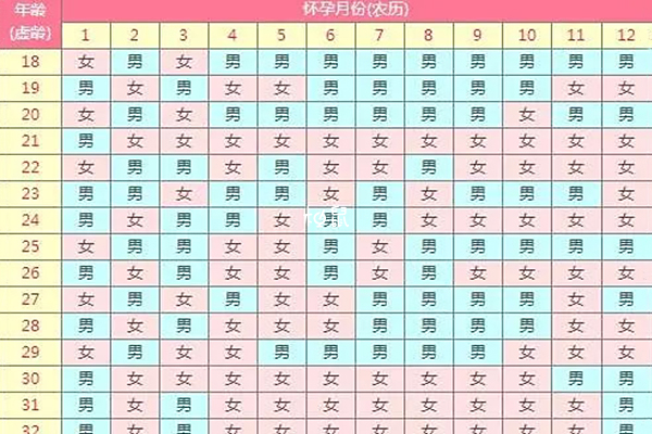 2024年生男生女對照表就是清宮表